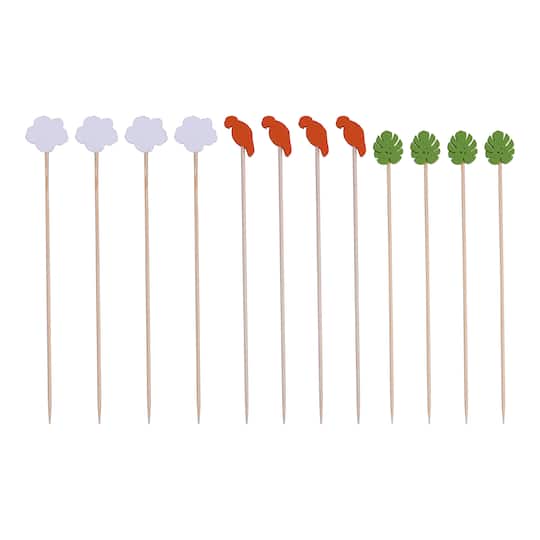 8" Summer Wood Skewers, 12ct. by Makery™
